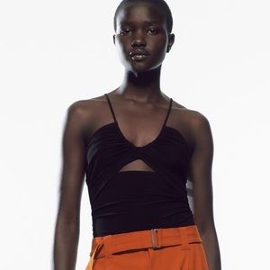 Zara black bodysuit NWT Size S